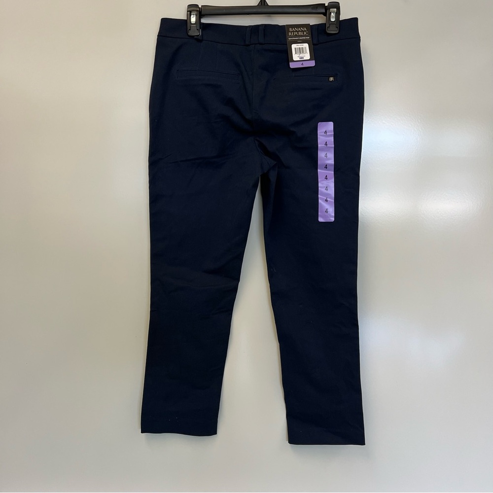Banana Republic Ladies Slim Straight Cropped Pant Size 4 NWT - Picture 2 of 4